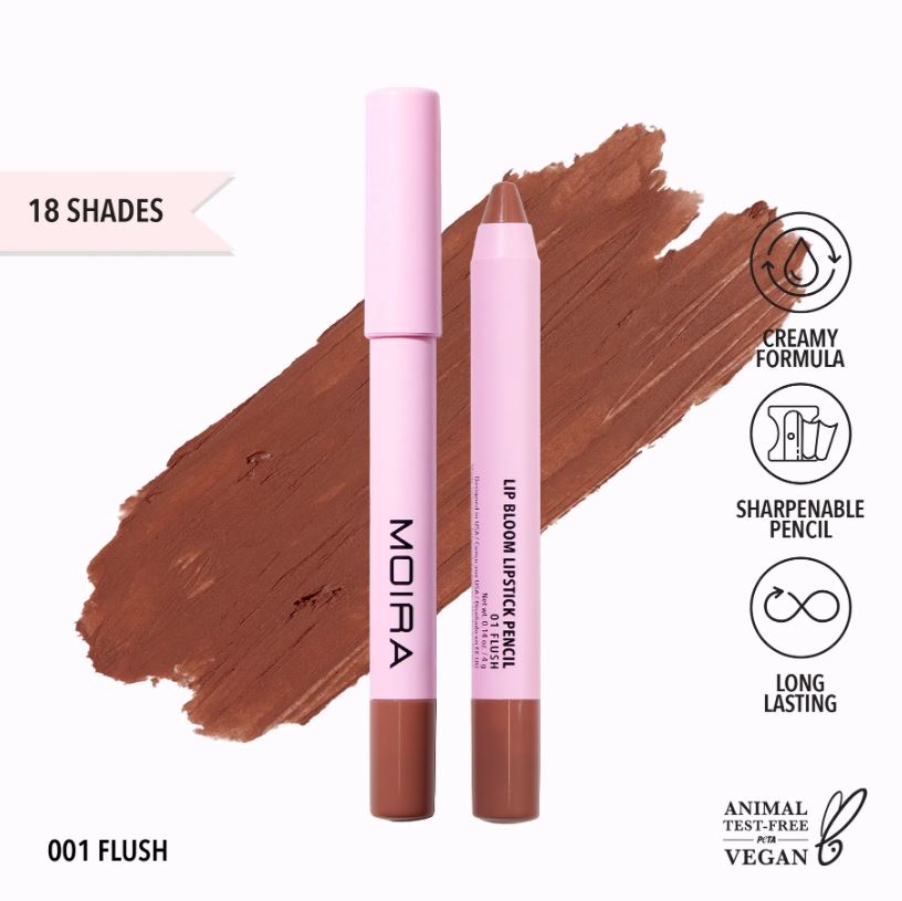 Moira Lip Bloom Lipstick Pencil - Flush
