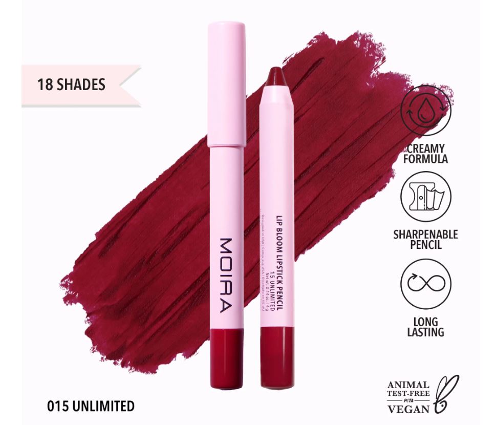 Moira Lip Bloom Lipstick Pencil -Unlimited