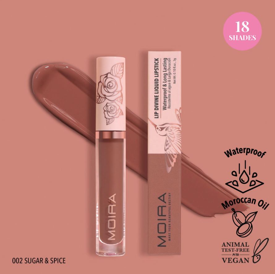 Moira Beauty Lip Divine Liquid Lipstick -Sugar & Spice