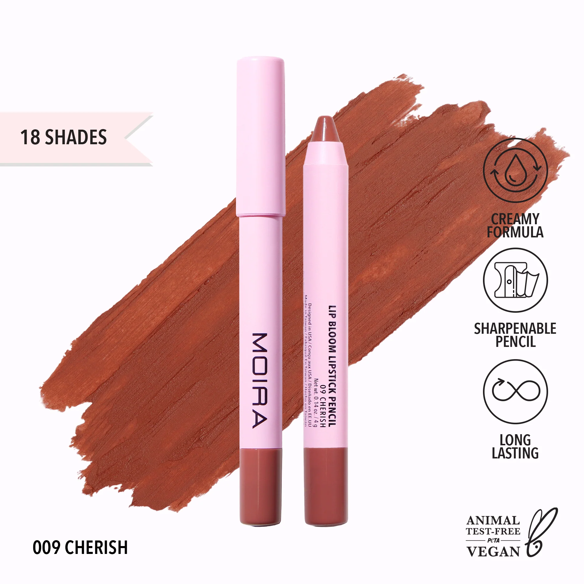 Moira Lip Bloom Lipstick Pencil -Cherish
