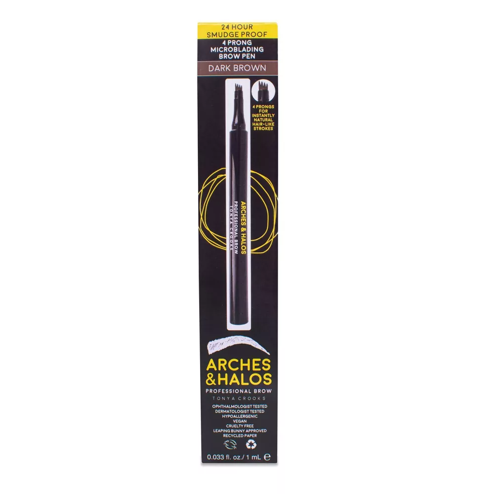 Arches & Halos 4 Prong Microblading Brow Pen - Dark Brown